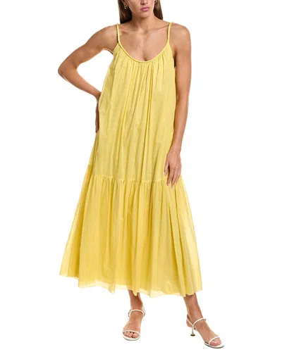 Red Valentino Poplin Midi Dress In Yellow