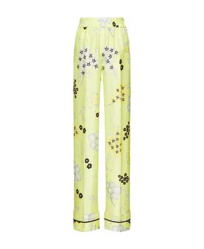 Red Valentino Printed Casual Pants In Yellow