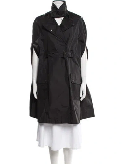 Pre-owned Red Valentino Printed Coat In Black