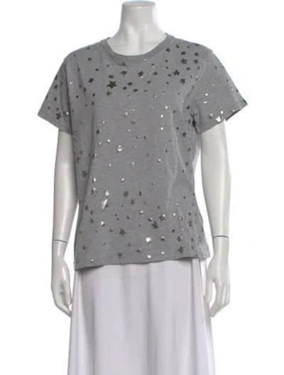 Pre-owned Red Valentino Printed Crew Neck T-shirt In Gray