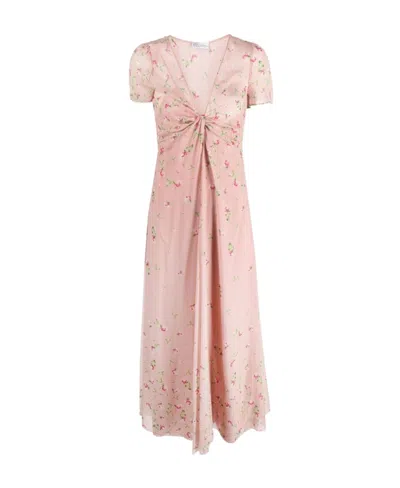 Red Valentino Printed Dress In Brown