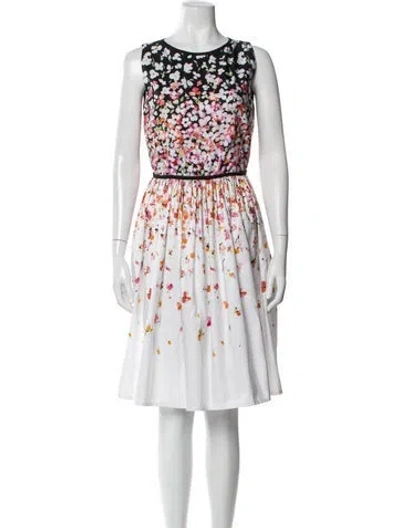 Pre-owned Red Valentino Printed Knee-length Dress In Pink