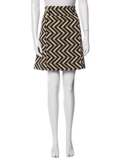 Pre-owned Red Valentino Printed Knee-length Skirt In Black