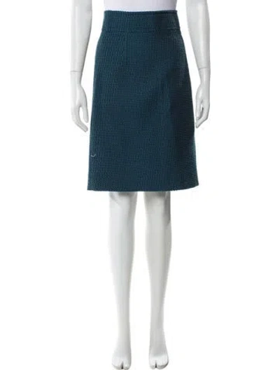Pre-owned Red Valentino Printed Knee-length Skirt In Blue