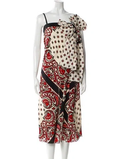 Pre-owned Red Valentino Printed Long Dress In Multi