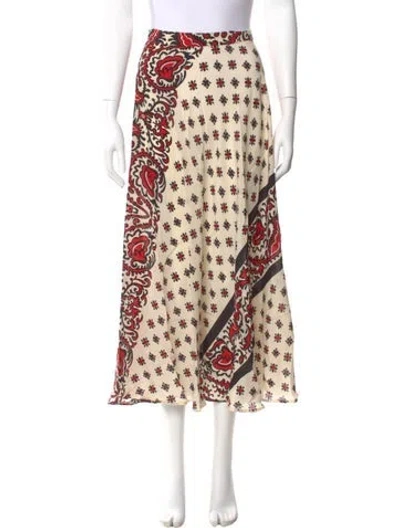 Pre-owned Red Valentino Printed Long Skirt In Neutral