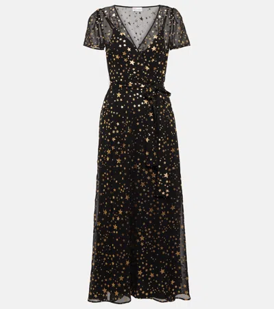 chinese dress ladies Valentino Floral Printed Silk Maxi Dress
