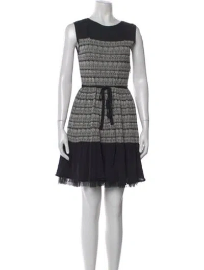 Pre-owned Red Valentino Printed Mini Dress In Black