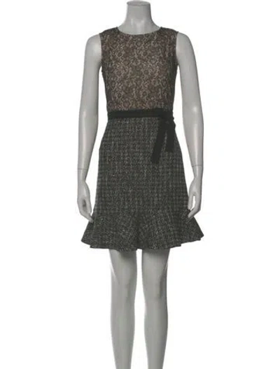 Pre-owned Red Valentino Printed Mini Dress In Gray