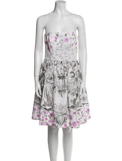 Pre-owned Red Valentino Printed Mini Dress In Neutral