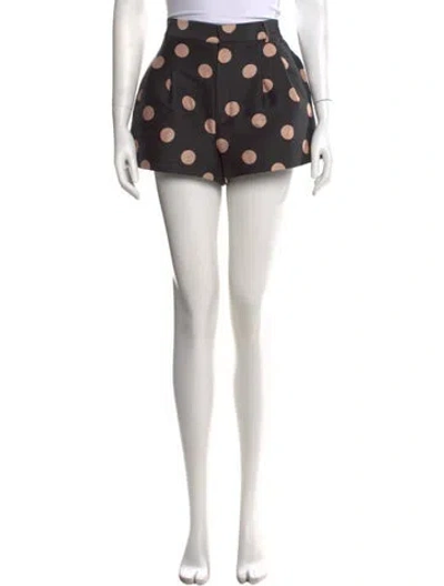 Pre-owned Red Valentino Printed Mini Shorts In Black