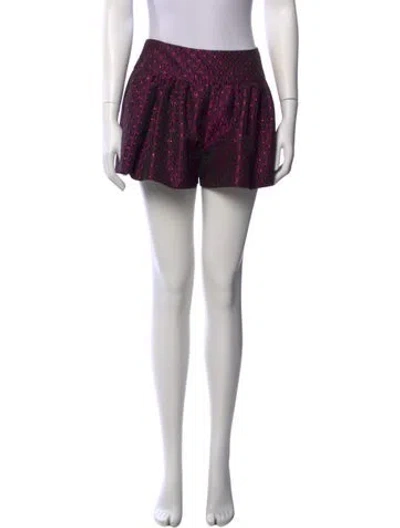 Pre-owned Red Valentino Printed Mini Shorts In Purple