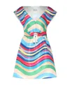 Red Valentino Printed Short-sleeved Dress In Multicolor