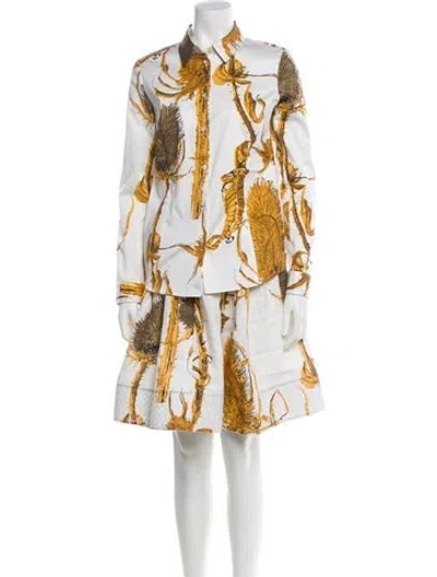 Pre-owned Red Valentino Printed Skirt Set In Multi
