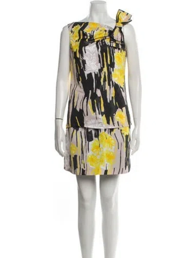 Pre-owned Red Valentino Printed Skirt Set In White