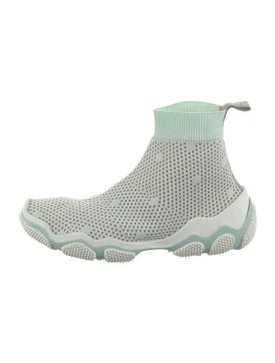 Pre-owned Red Valentino Printed Sock Sneakers In Green