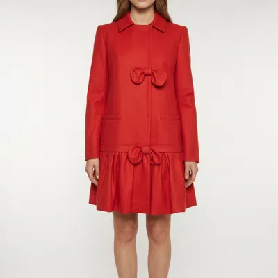 Pre-owned Red Valentino Red Button Double Breasted Coat M