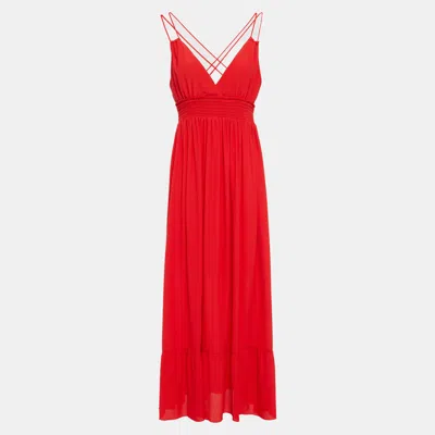 Pre-owned Red Valentino Redvalentino Acetate Midi Dress 38