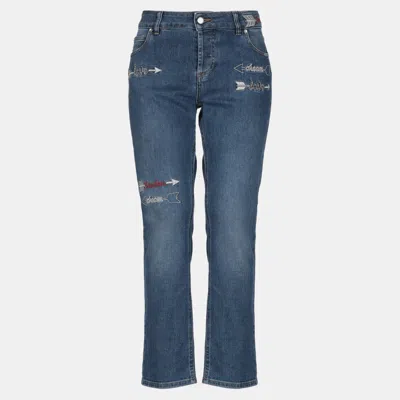 Pre-owned Red Valentino Redvalentino Cotton Jeans 27 In Blue