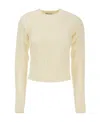 Red Valentino Feminine And Cozy: Mohair-blend Knit Crew Neck For The Cold Season In Nude
