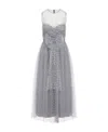 Red Valentino Redvalentino Glitter Sleeveless Midi Dress In Gray