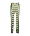 Red Valentino Floral Print Bandana Pants With Elastic Waistband In Nude