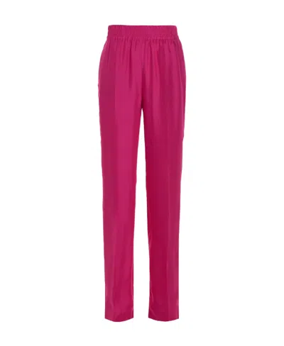 Red Valentino Redvalentino Pleated Straight Leg Trousers In Pink