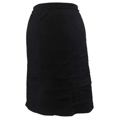 Pre-owned Red Valentino Redvalentino Vintage Black Cotton Skirt Size L, 1990s Women's Fashion