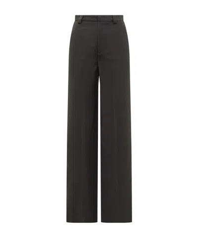Red Valentino Redvalentino Wide-leg Gabardine Trousers In Black