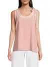 Red Valentino Redvalentino Bow Detailed Sleeveless Tank Top In Pink