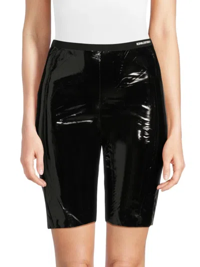 Red Valentino Redvalentino Women's Coated Shorts In Black