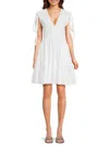 Red Valentino Redvalentino Women's Cotton Tiered Minidress In White