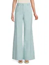 Red Valentino Woman Pants Sky Blue Size 2 Linen, Cotton, Elastane In Light Blue