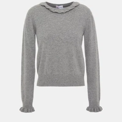 Pre-owned Red Valentino Redvalentino Wool Crew Neck Sweater M In Grey