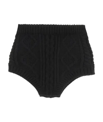 Red Valentino Rib Shorts In Black