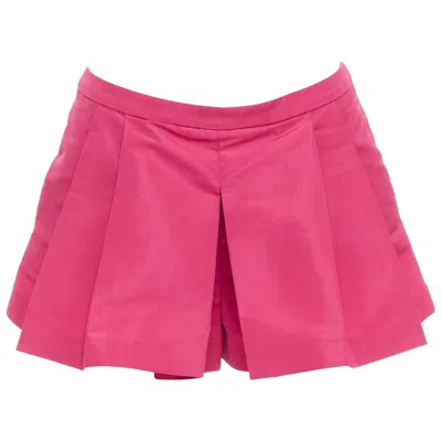 Pre-owned Red Valentino Rose Pink High Waisted Pleated Mini Skort Skirt It38 Xs