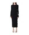 Red Valentino Redvalentino Stretch Knit Dress In Black