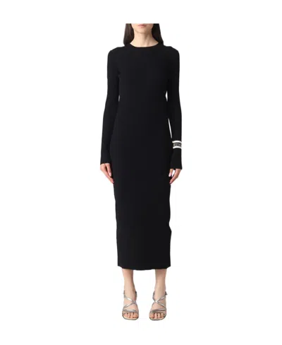 Red Valentino Redvalentino Stretch Knit Dress In Black
