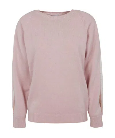 Red Valentino Round-neck Pullover In Pink