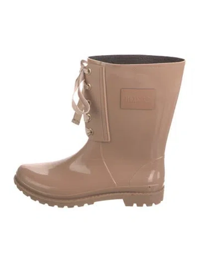 Pre-owned Red Valentino Rubber Rain Boots In Neutral