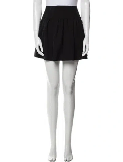 Pre-owned Red Valentino Ruffle Embellishment Mini Skirt In Black