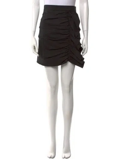 Pre-owned Red Valentino Ruffle Embellishment Mini Skirt In Black