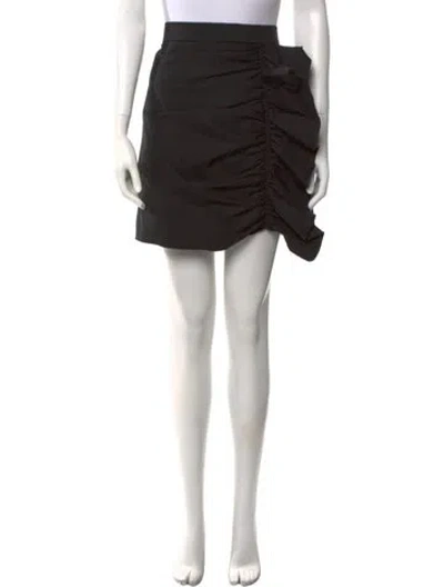 Pre-owned Red Valentino Ruffle Embellishment Mini Skirt In Black