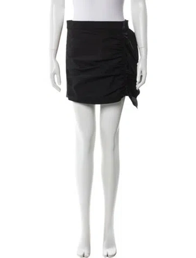 Pre-owned Red Valentino Ruffle Embellishment Mini Skirt In Black