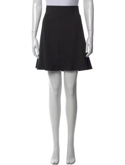 Pre-owned Red Valentino Ruffle Embellishment Mini Skirt In Black