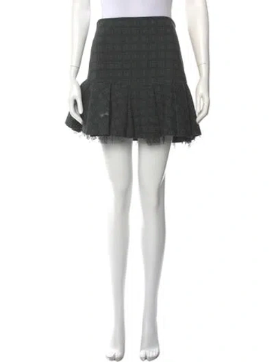 Pre-owned Red Valentino Ruffle Embellishment Mini Skirt In Gray