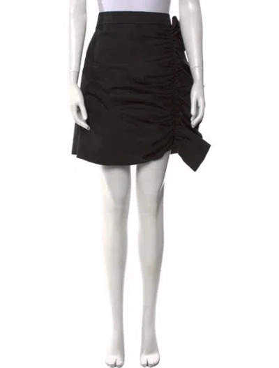 Pre-owned Red Valentino Ruffle Embellishment Mini Skirt W/ Tags In Black