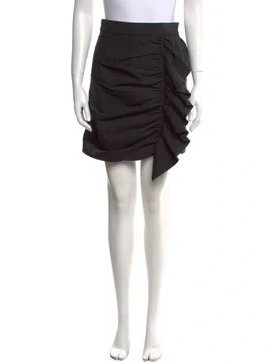 Pre-owned Red Valentino Ruffle Embellishment Mini Skirt W/ Tags In Black