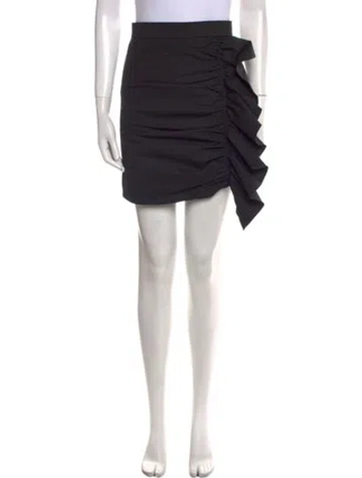 Pre-owned Red Valentino Ruffle Embellishment Mini Skirt W/ Tags In Black