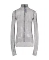 Red Valentino Sam Mesh Long-sleeved Blouse In Gray